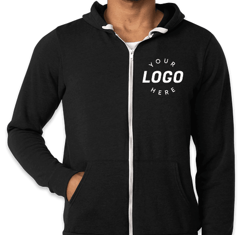 Custom Bella Canvas Tri Blend Zip Hoodie Design Full Zip Sweatshirts Online at CustomInk