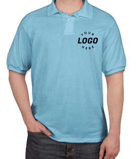 Hanes EcoSmart 50/50 Jersey Polo - Screen Printed