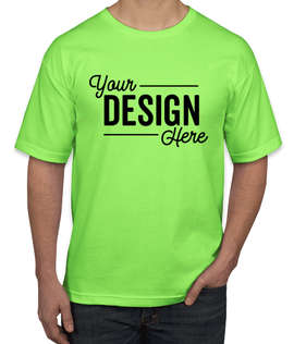 Bayside USA Union-Made 100% Cotton T-shirt - Color: Lime Green
