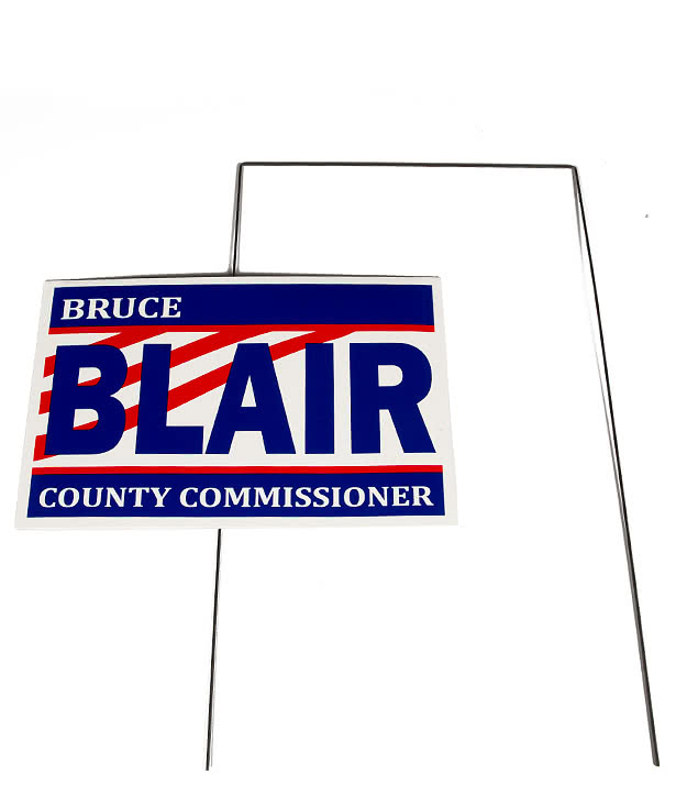 Full Color 22" x 14" Poster Yard Sign with Metal Frame