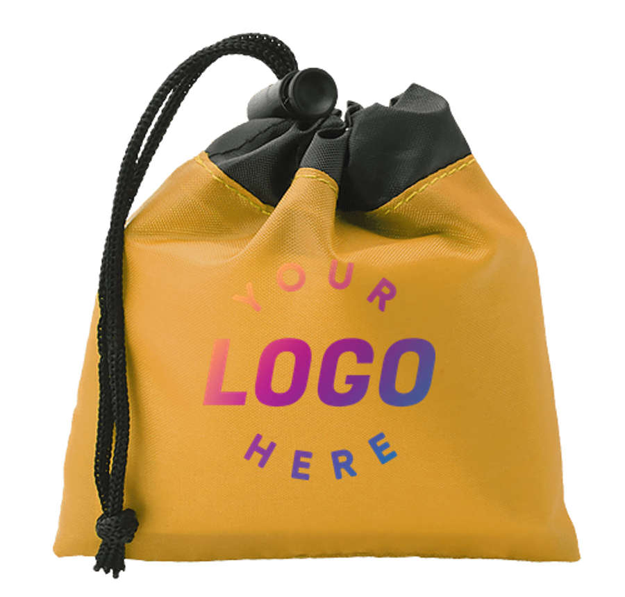Two-Tone Drawstring Pouch in Orange