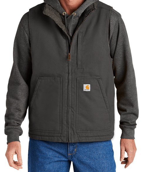 carhartt mock neck sherpa lined vest