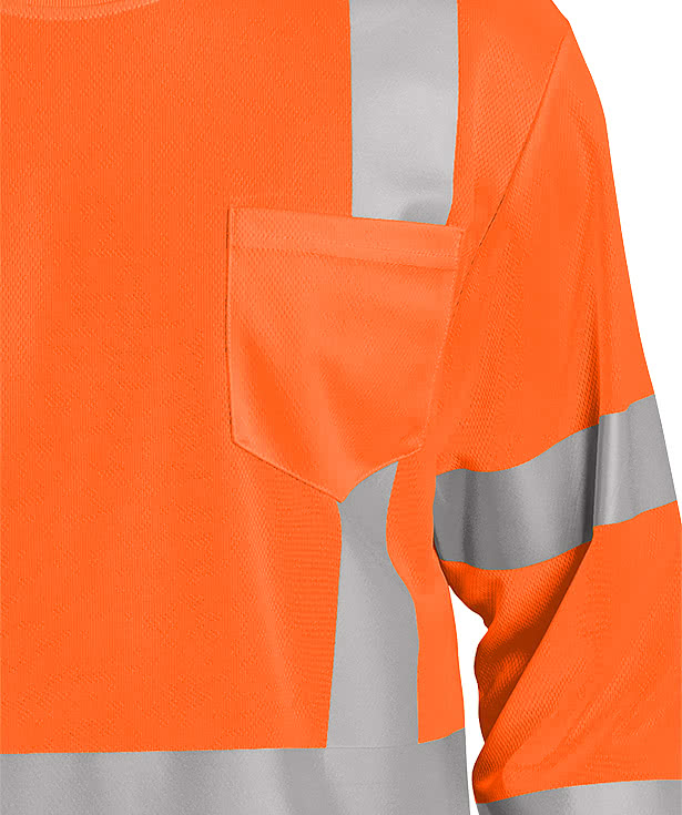 CornerStone Class 3 Mesh Long Sleeve Safety Pocket T-shirt