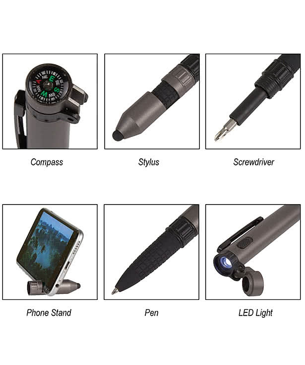 6-in-1 Quest Multi-Tool Pen (black ink)