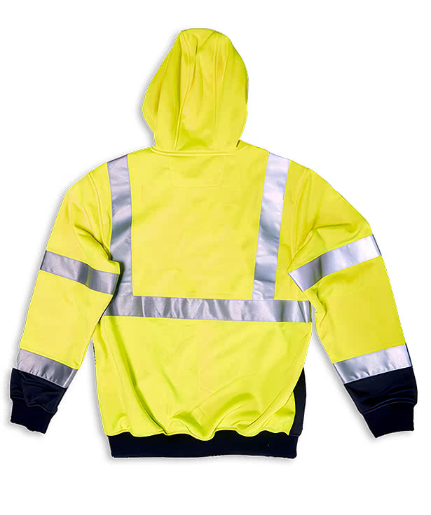 Vantage Xtreme Visibility Hi-Vis Class 3 Safety Zip Hoodie