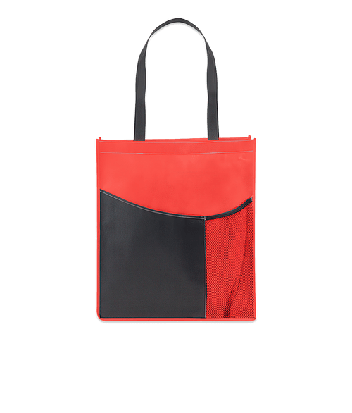 Pisces Recycled Non-Woven Tote Bag in Red with Black