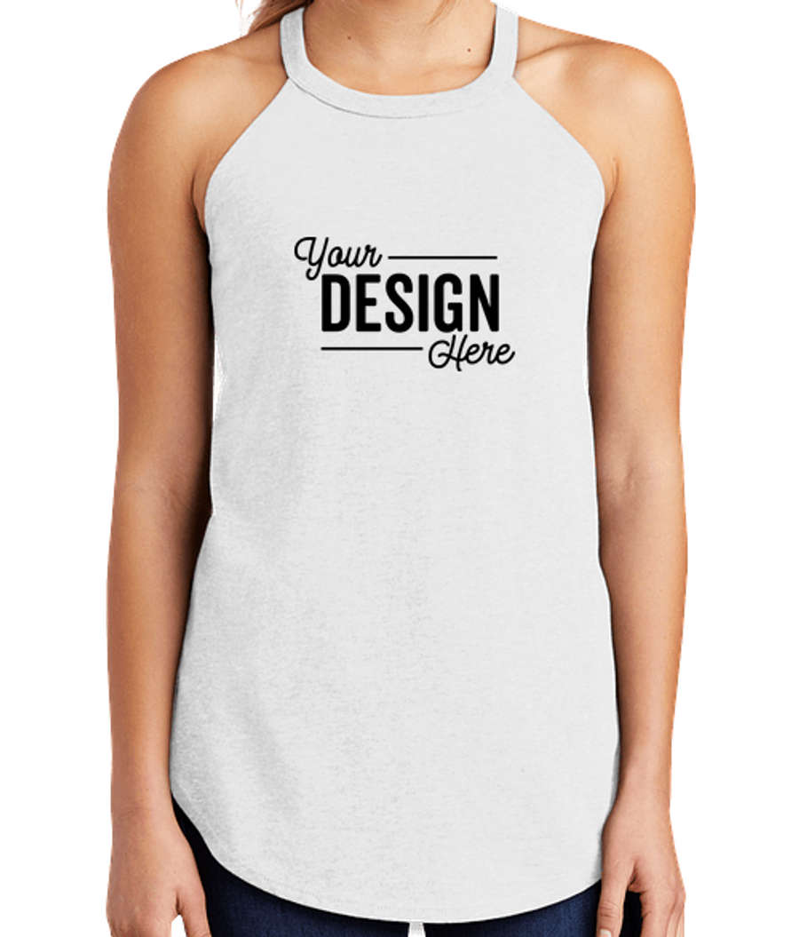 District Women's Tri-Blend Rocker Tank in White