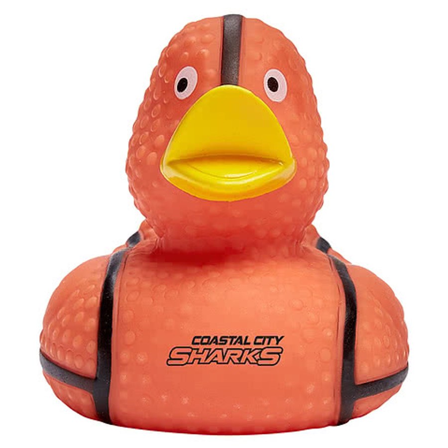 Basketball Rubber Duck in ORANGE