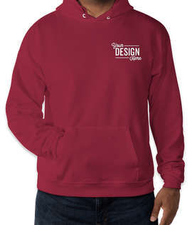 Embroidered Hanes EcoSmart 50/50 Pullover Hoodie - Color: Cardinal