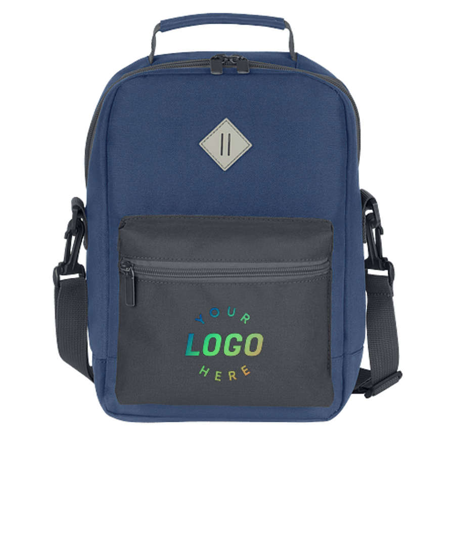 Essex Recycled Mini Bag 6 Can Cooler in SLATE BLUE