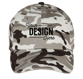 Valucap Bio-Washed Camo Hat - Color: Grey Camo