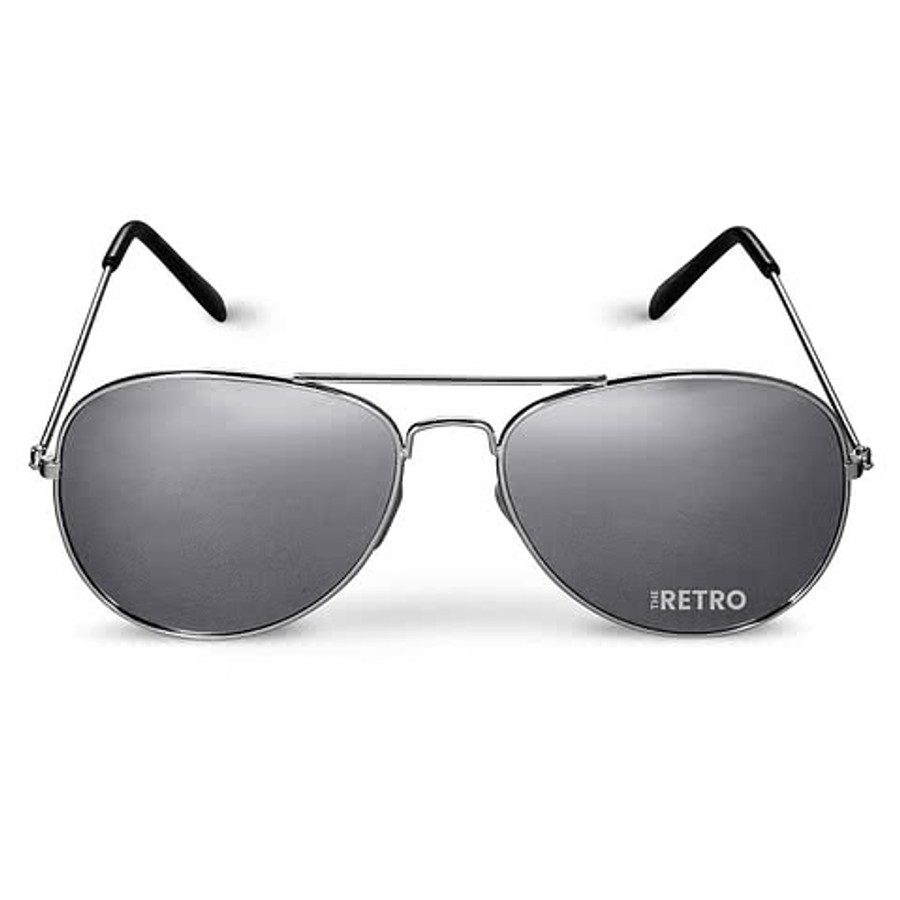 Mirrored Aviator Sunglasses in SILVER