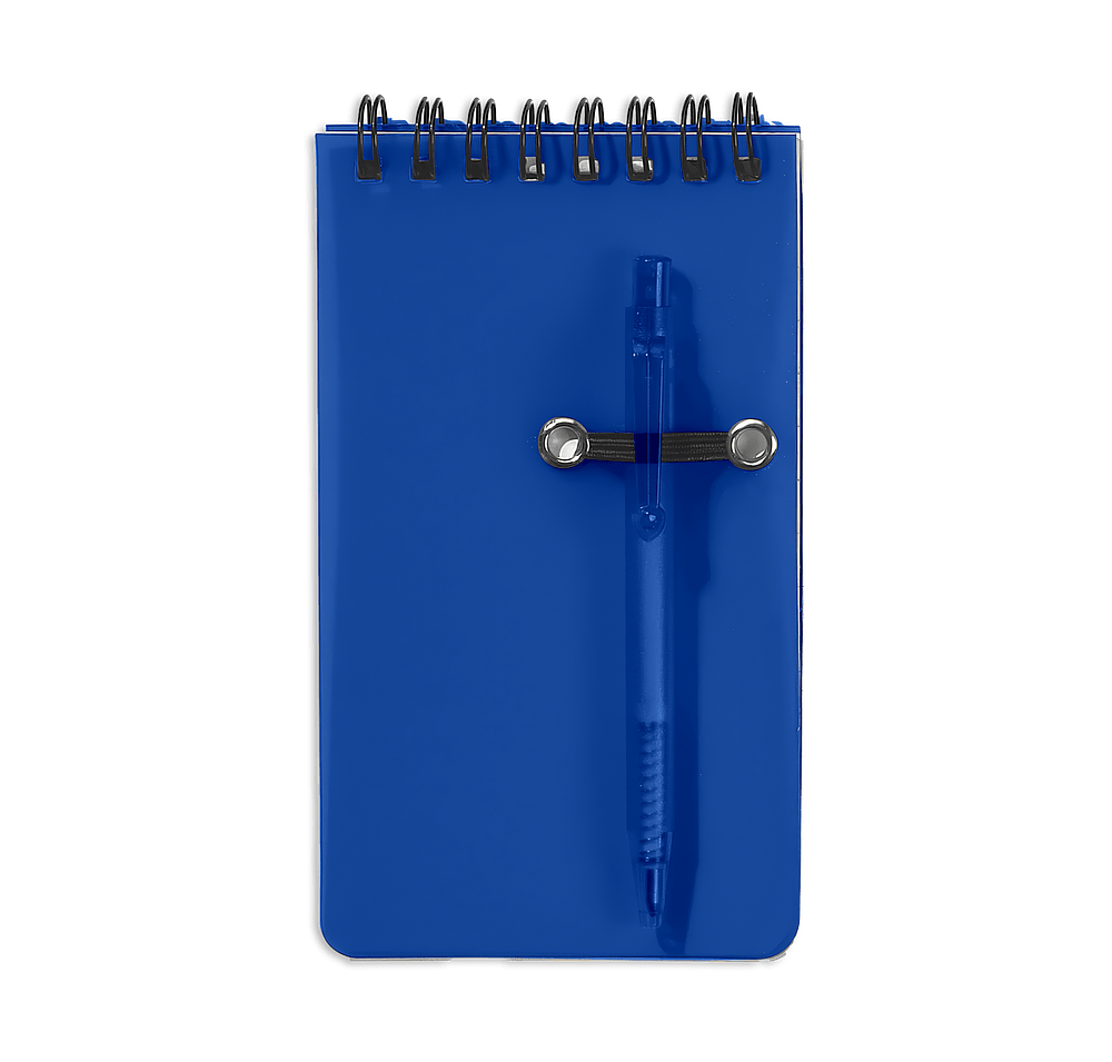 Hard Cover Spiral Pocket Notebook with Pen-default