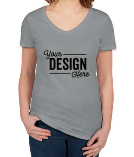 Canada - Threadfast Women's Slim Fit Lightweight V-Neck Pigment Dyed T-shirt
