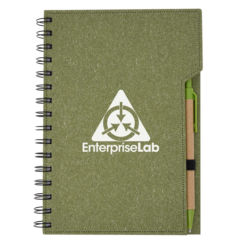 Inspire Soft Cover Spiral Notebook with Sticky Notes and Pen