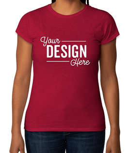 Gildan Women's Slim Fit Softstyle Jersey T-shirt - Color: Antique Cherry Red