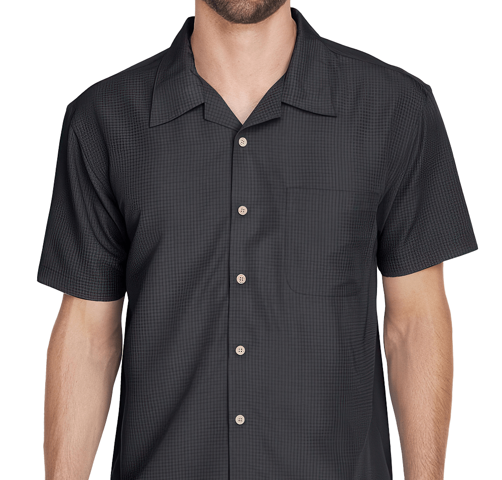 Harriton Barbados Textured Camp Shirt-default