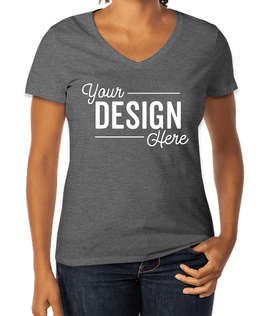 Hanes Women's Perfect-T V-Neck T-shirt - Color: Charcoal Heather