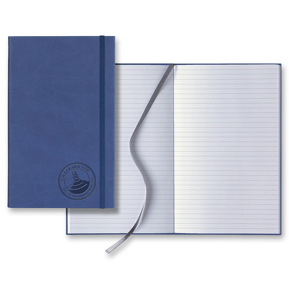Castelli Debossed Tucson Banded Medio Lined Hard Cover Notebook