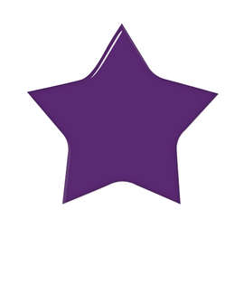 Full Color Star Laminated Plastic Lapel Pin - Color: Team Purple