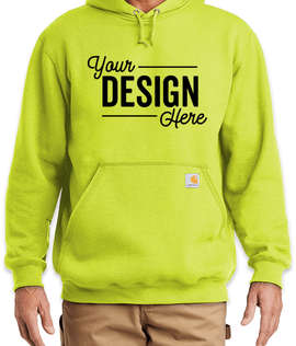 Carhartt Midweight Pullover Hoodie - Screen Printed - Color: Brite Lime