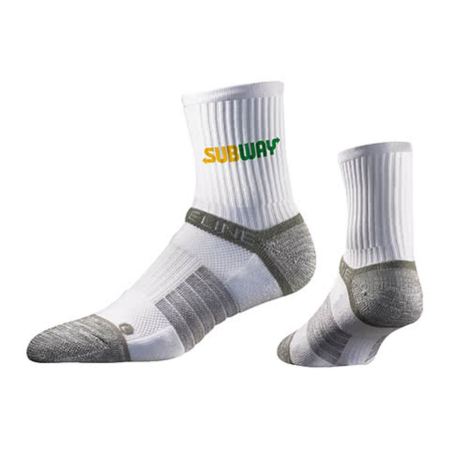 Premium Athletic Mid Length Socks in All White