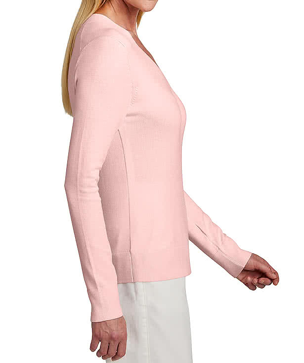 Brooks Brothers Women’s Cotton Stretch V-Neck Sweater