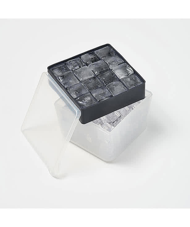 Laser Engraved W&P Mini Silicone Ice Cube Tray & Box with Lid