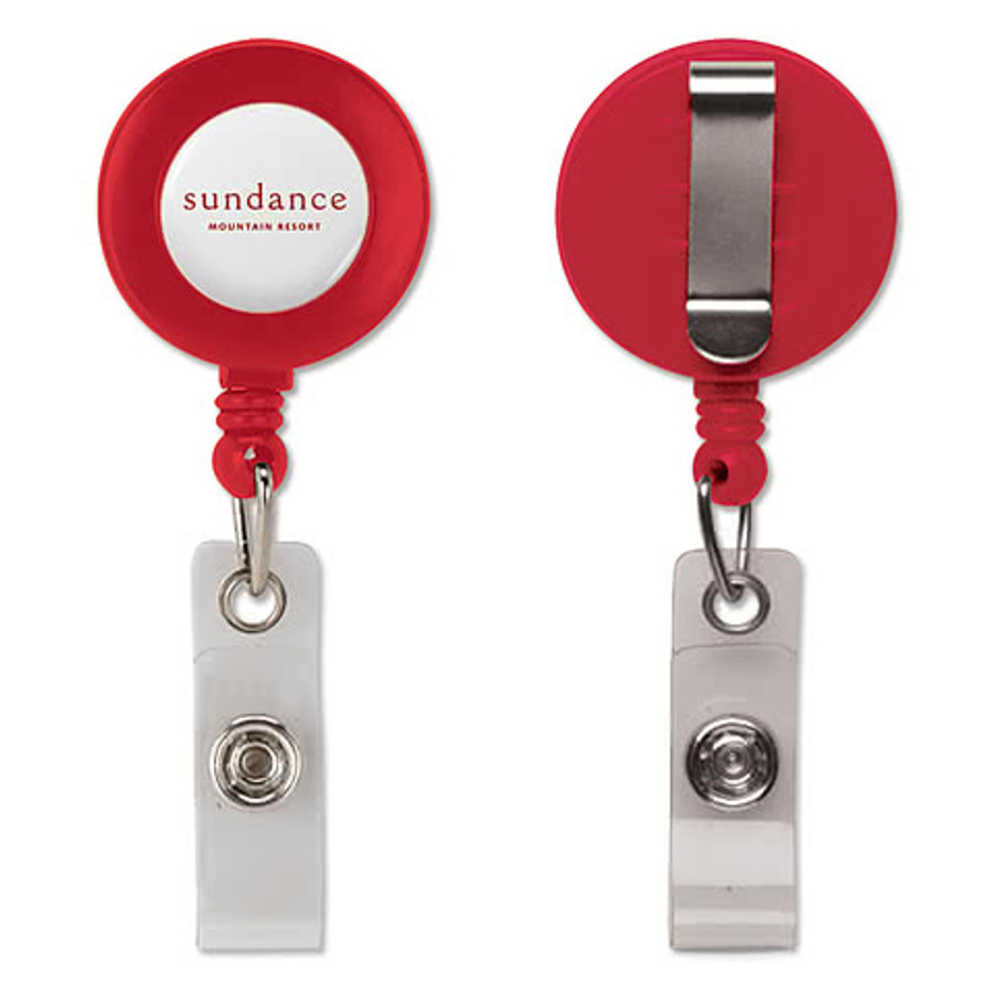 Full Color Retractable Badge Holder with Belt Clip