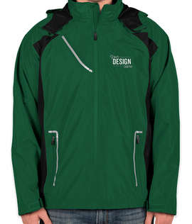 Team 365 Waterproof Hooded Jacket - Color: Sport Forest / Black
