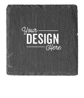 Square Slate Coaster - Color: Natural Black Slate