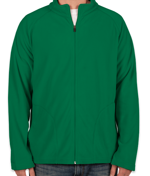 Team 365 Full Zip Microfleece Jacket - Embroidered in Sport Kelly