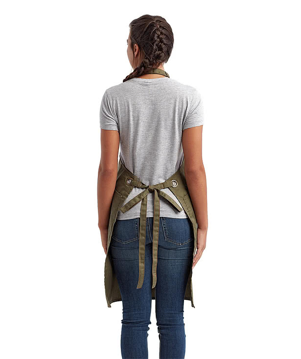 Artisan Collection Barley Full Length Three-Pocket Apron - Embroidered