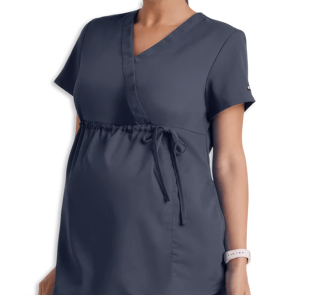 Grey's Anatomy by Barco Women's Lilah Mock Wrap Maternity Scrub Top-default