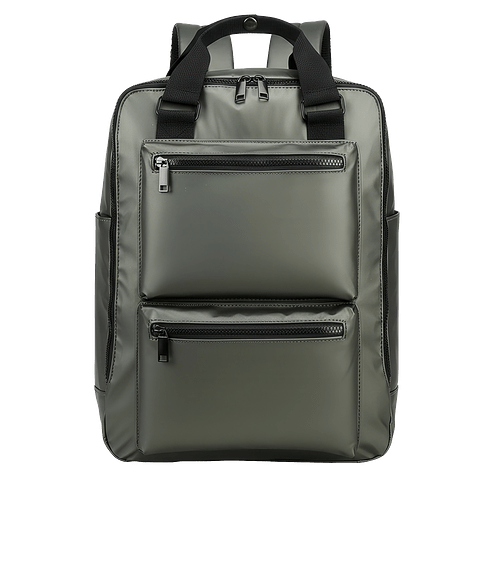 Chateau Leatherette 15" Computer Backpack in Pewter Gray