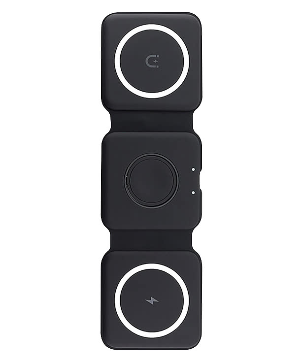 Full Color Travel 3-in-1 Qi 15W Portable Wireless Charging Pad