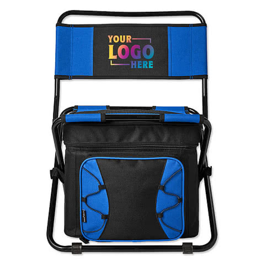 Insulated Folding 40 Can Cooler Chair in Grey
