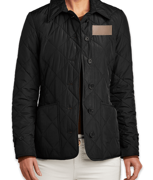 Custom Brooks Brothers Quilted Soft Shell Jacket - Faux Leather