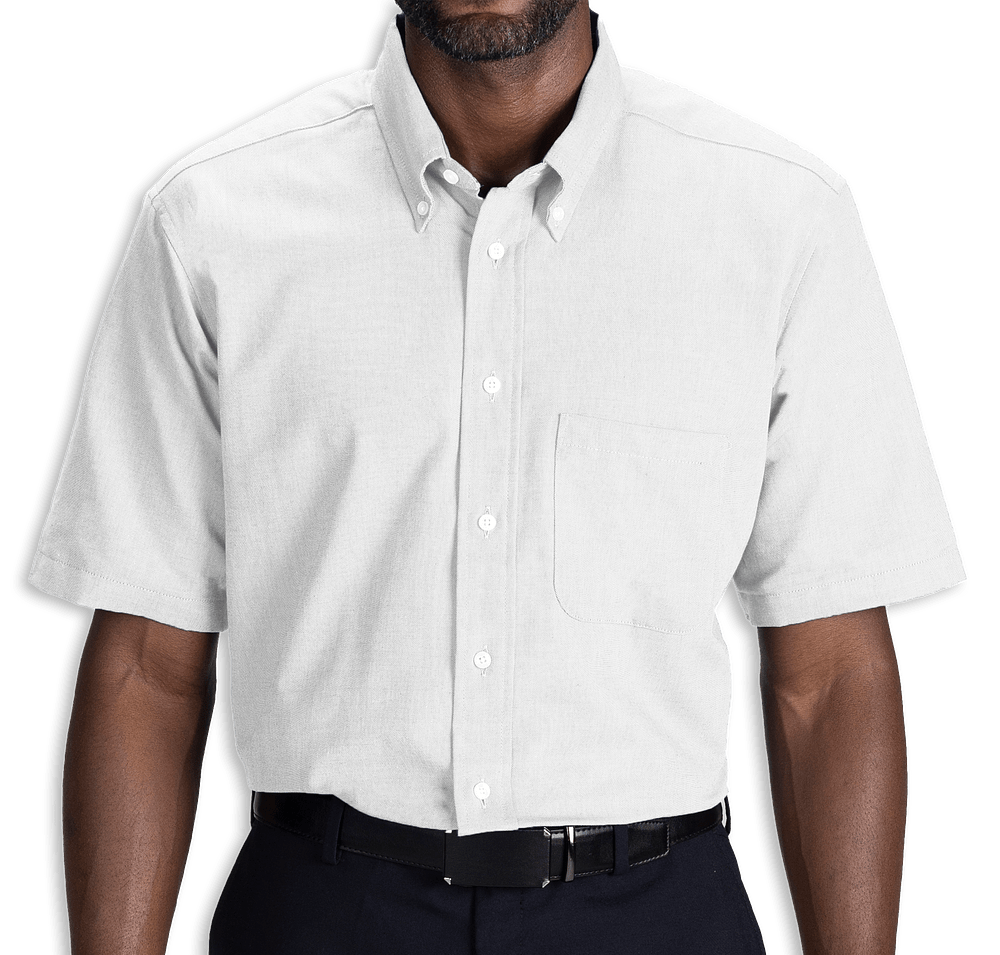 Edwards Oxford Short Sleeve Easy Care Dress Shirt-default