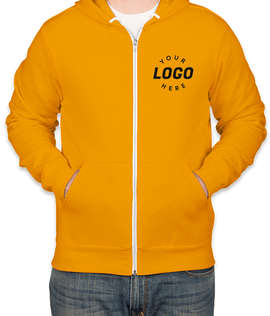 Embroidered Bella + Canvas Ultra Soft Zip Hoodie - Color: Gold