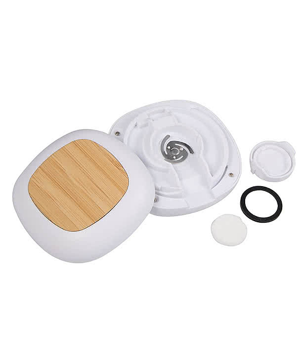 Full Color Mini Recycled Personal Diffuser with Bamboo Accent