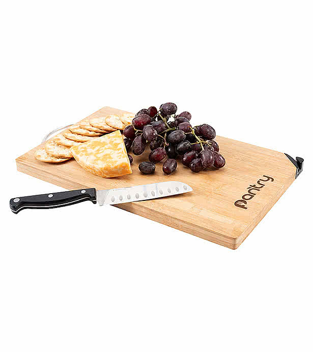 Bamboo Cutting Board w/Knife Sharpener