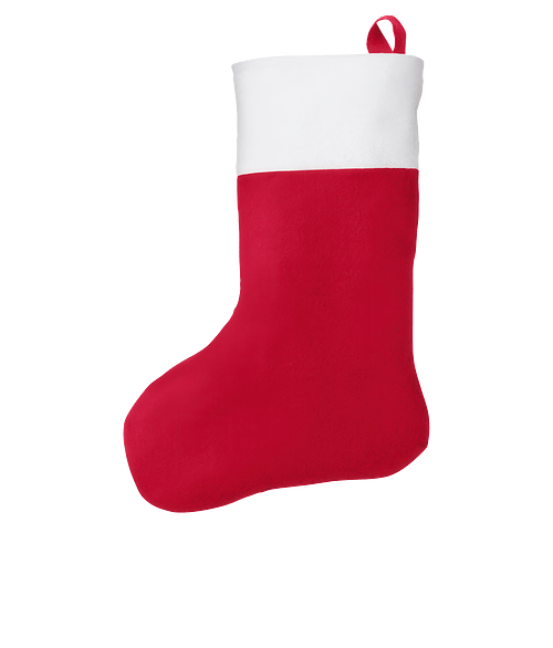 Felt Holiday Christmas Stocking in RED