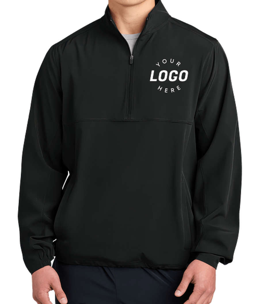 Sport-Tek Repeat Quarter Zip Performance Shirt in Black