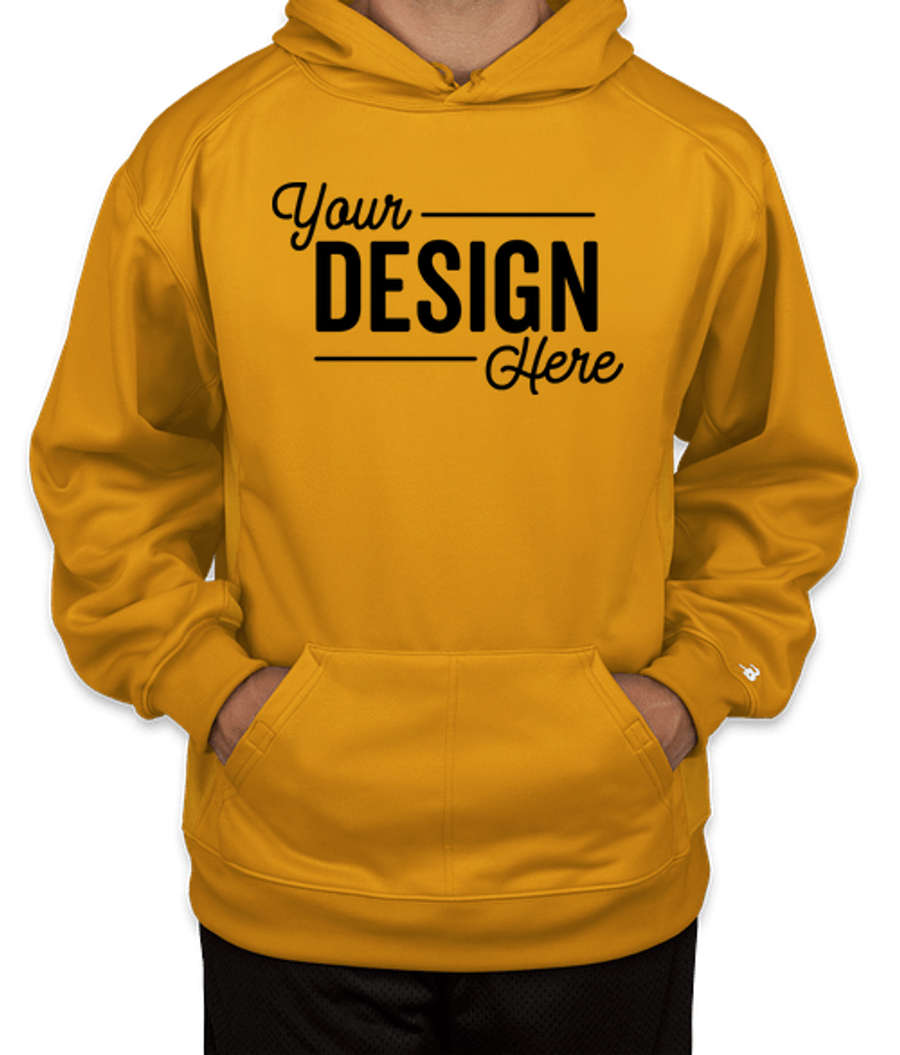 Badger Performance Pullover Hoodie in Gold