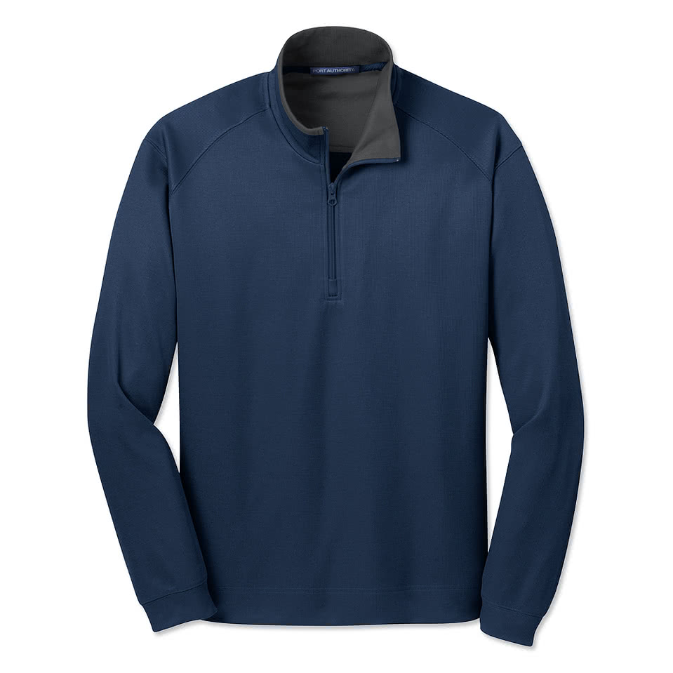 Port Authority Vertical Texture Quarter Zip Pullover