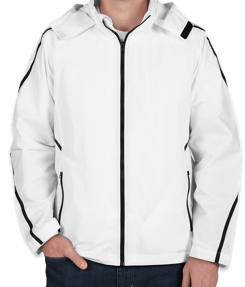 Sample - Team 365 Mesh Lined Hooded Jacket - White - Size XL