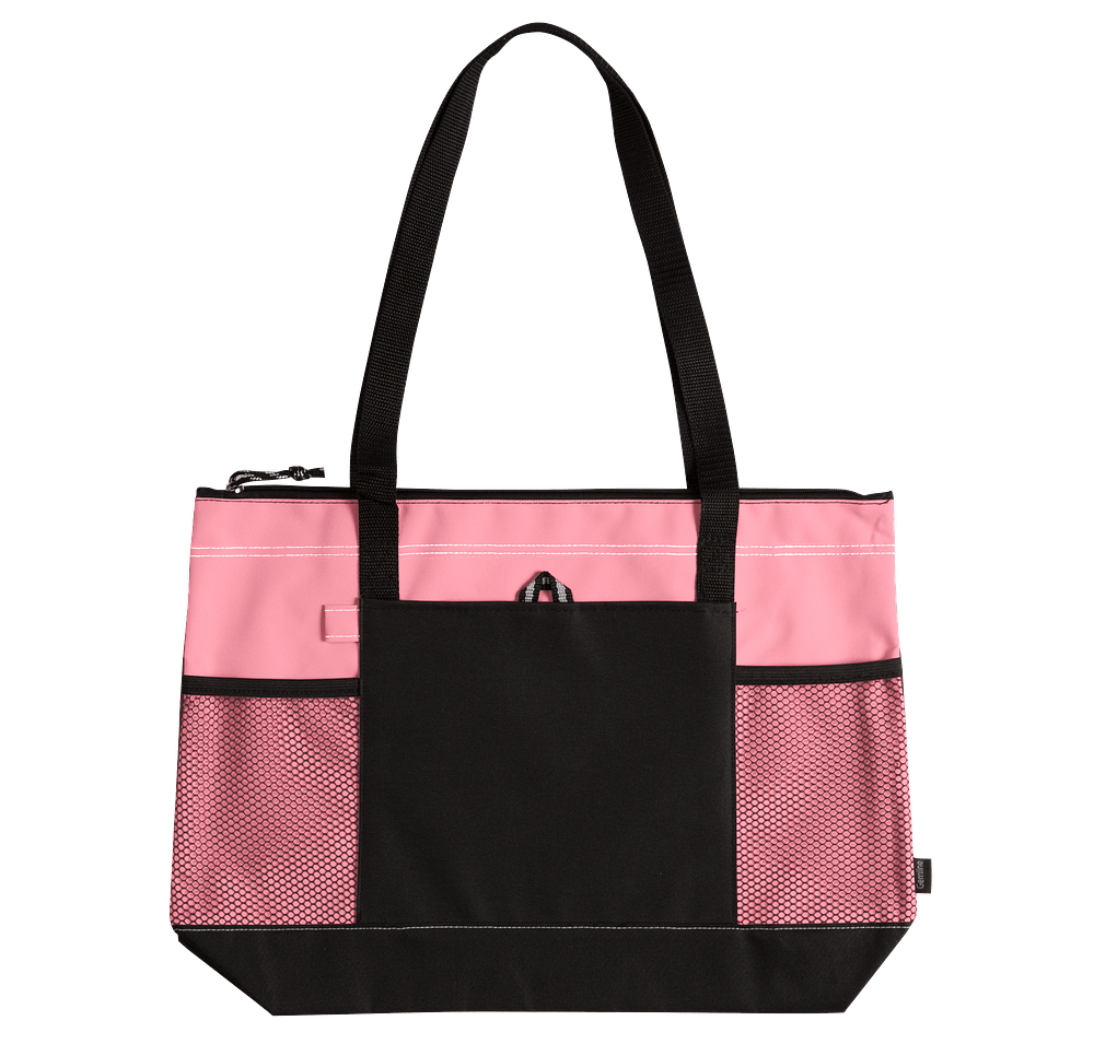 Large Multi-Pocket Zippered Tote Bag-default