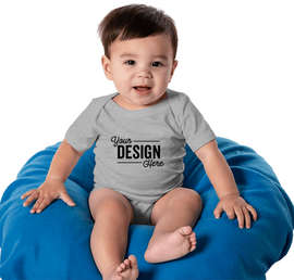 Bella + Canvas Jersey Short-Sleeve Baby Bodysuit - Color: Athletic Heather