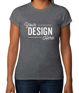 Gildan Women's Slim Fit Softstyle Jersey T-shirt - Color: Dark Heather